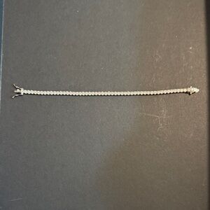 Silver Tennis Bracelet - Sparkling CZ Line